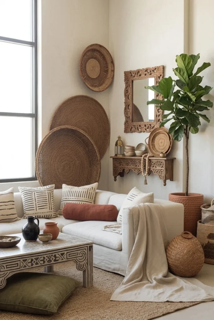 Afrohemian Small Living Room Ideas for Apartments