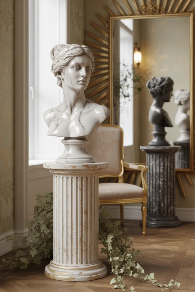breathtaking classical white carrara marble bust of venus