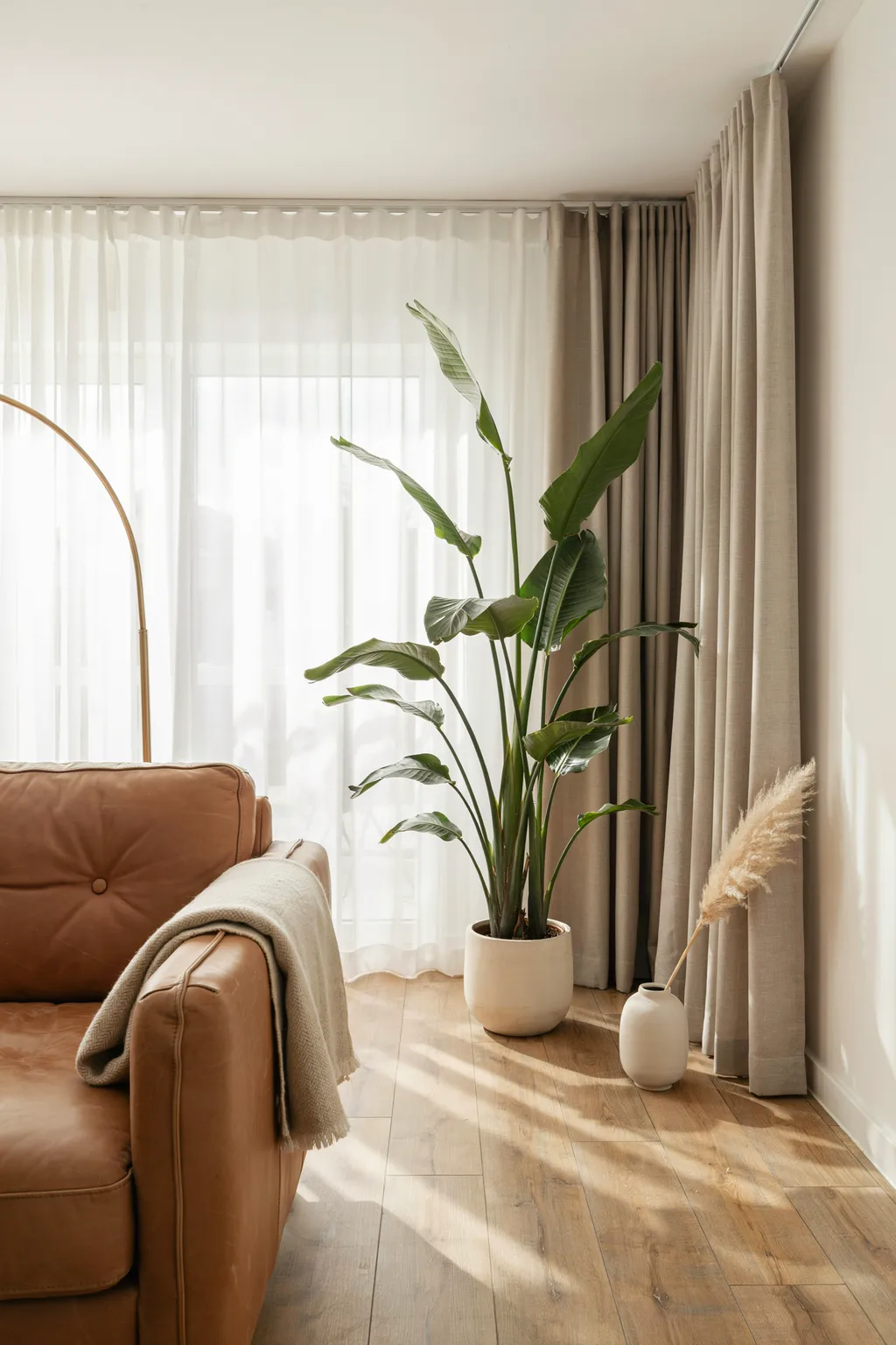 Floor-to-Ceiling Drapes for Height