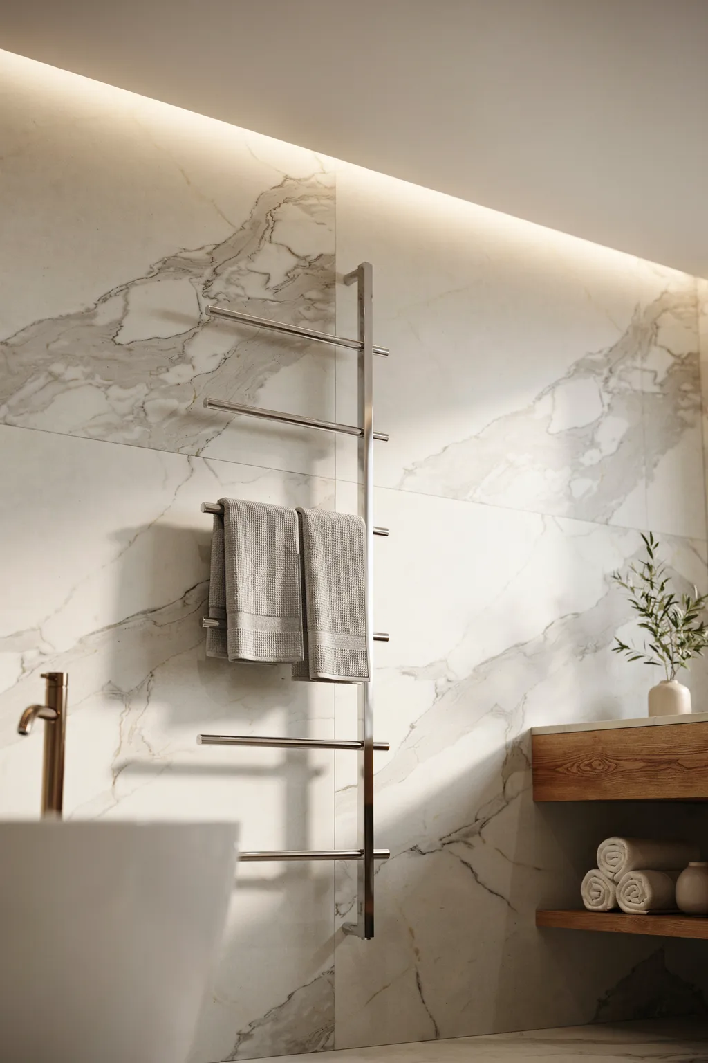Heated Chrome Rail for Warm Towels