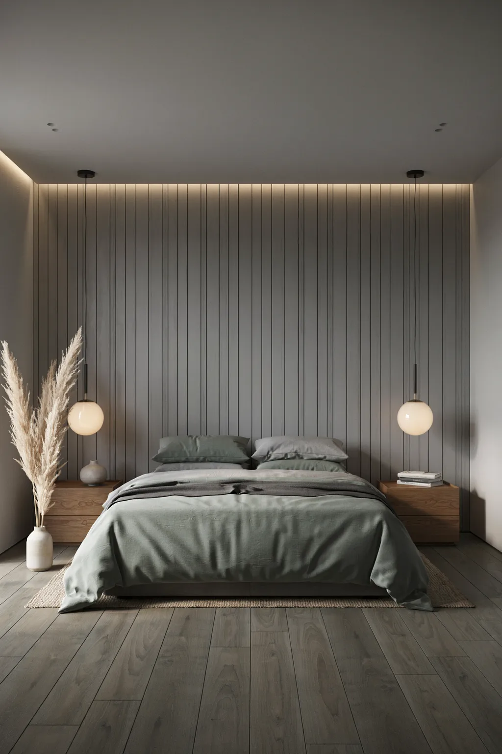 Pendant Lights Instead of Bedside Table Lamps