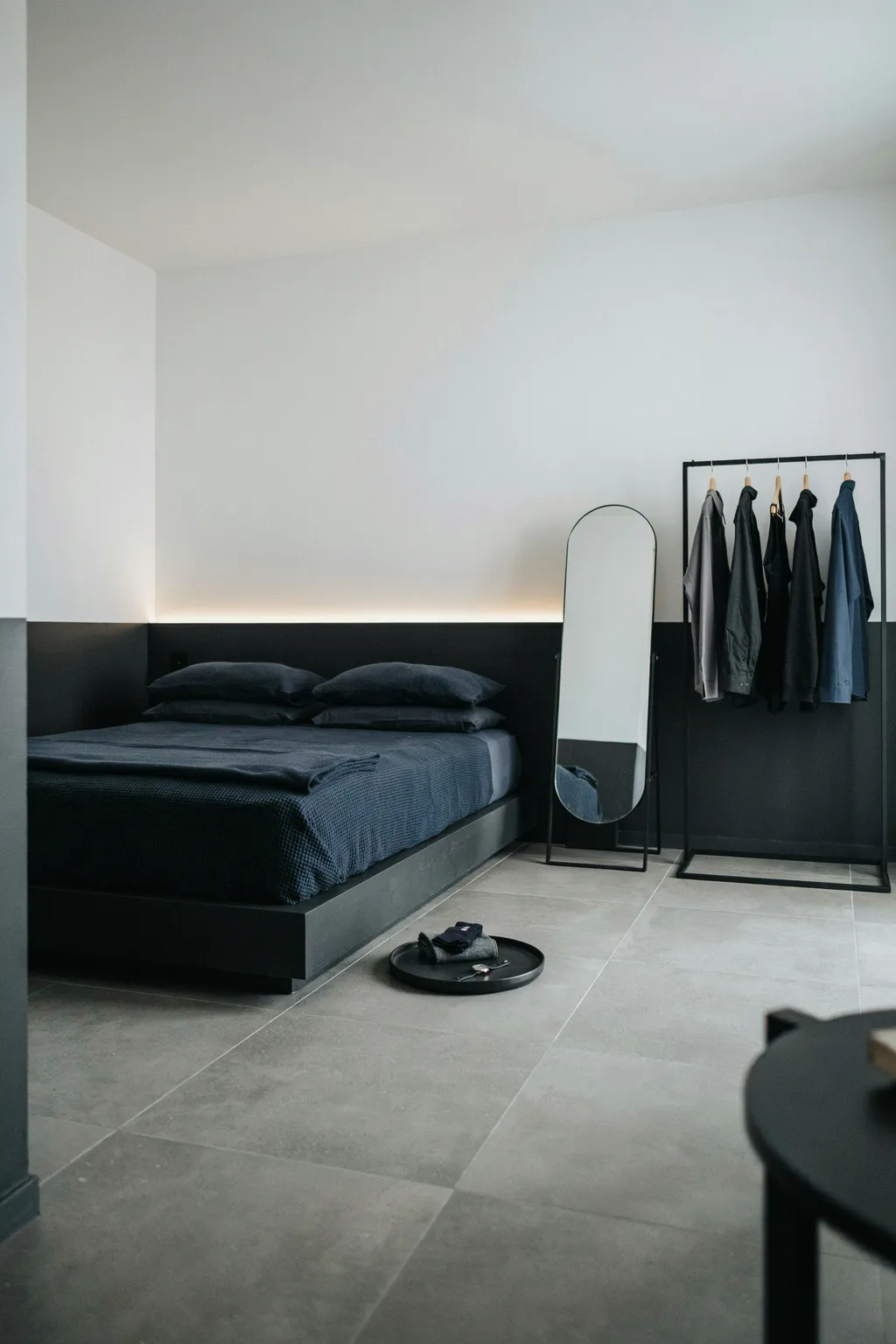 LED Headboard, Open Wardrobe