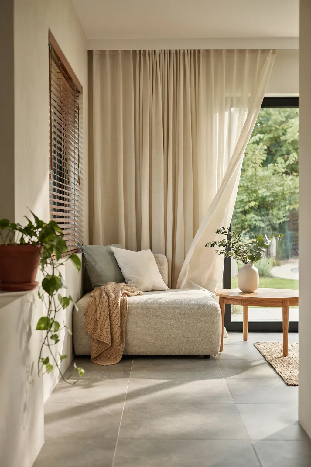 Light Linen Across a Window Wall