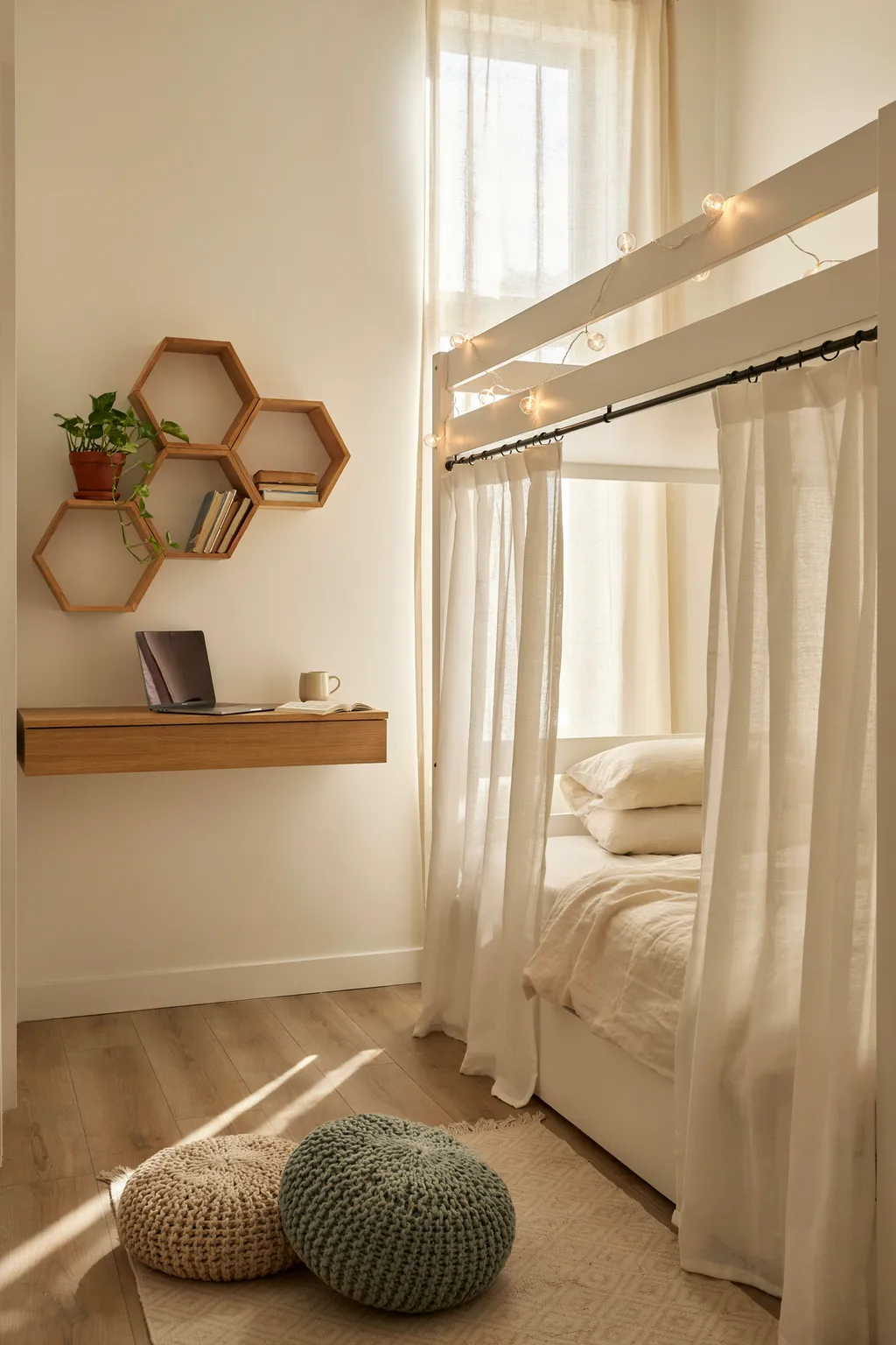 Bunk Bed Curtain Nook Teen Bedroom Idea