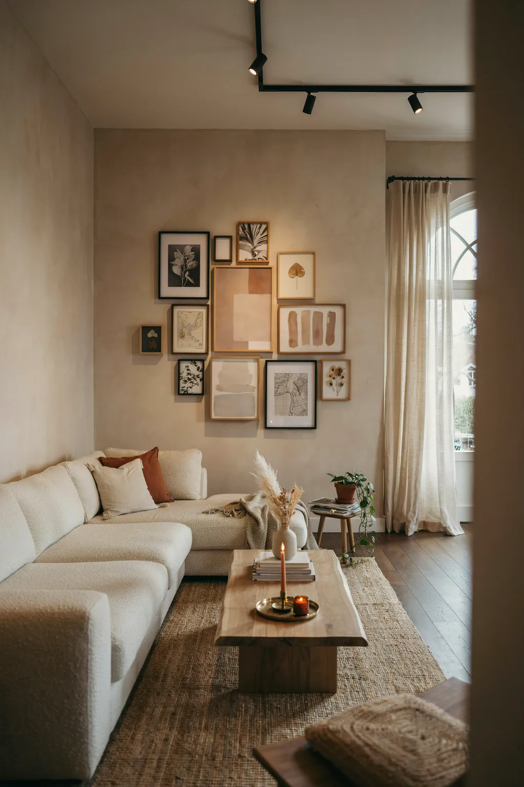 Gallery Wall Down the Long Side