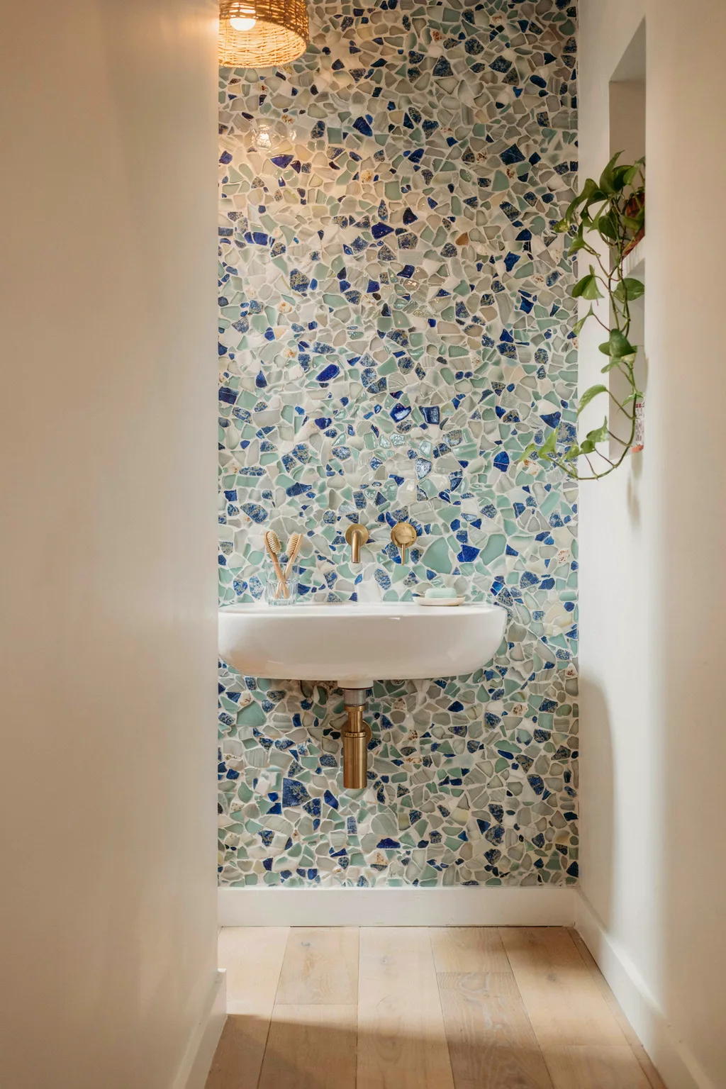 Mosaic Wall With Coastal Color