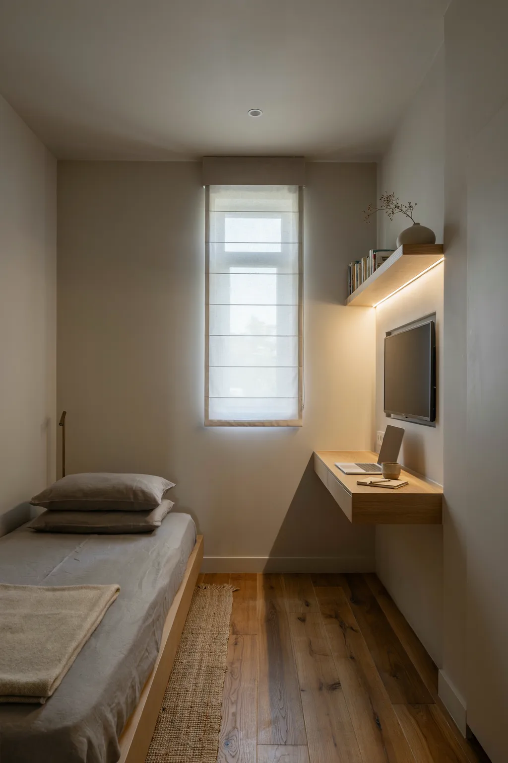Wall-Niche TV and Desk