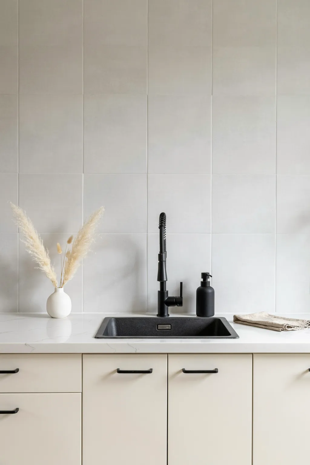 Matte Black Composite Sink Modern Kitchen Look