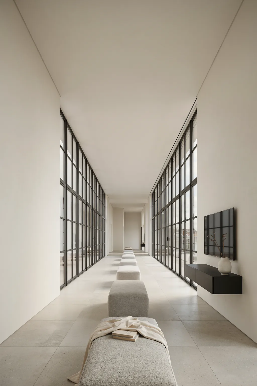 Low Benches for a Gallery Layout