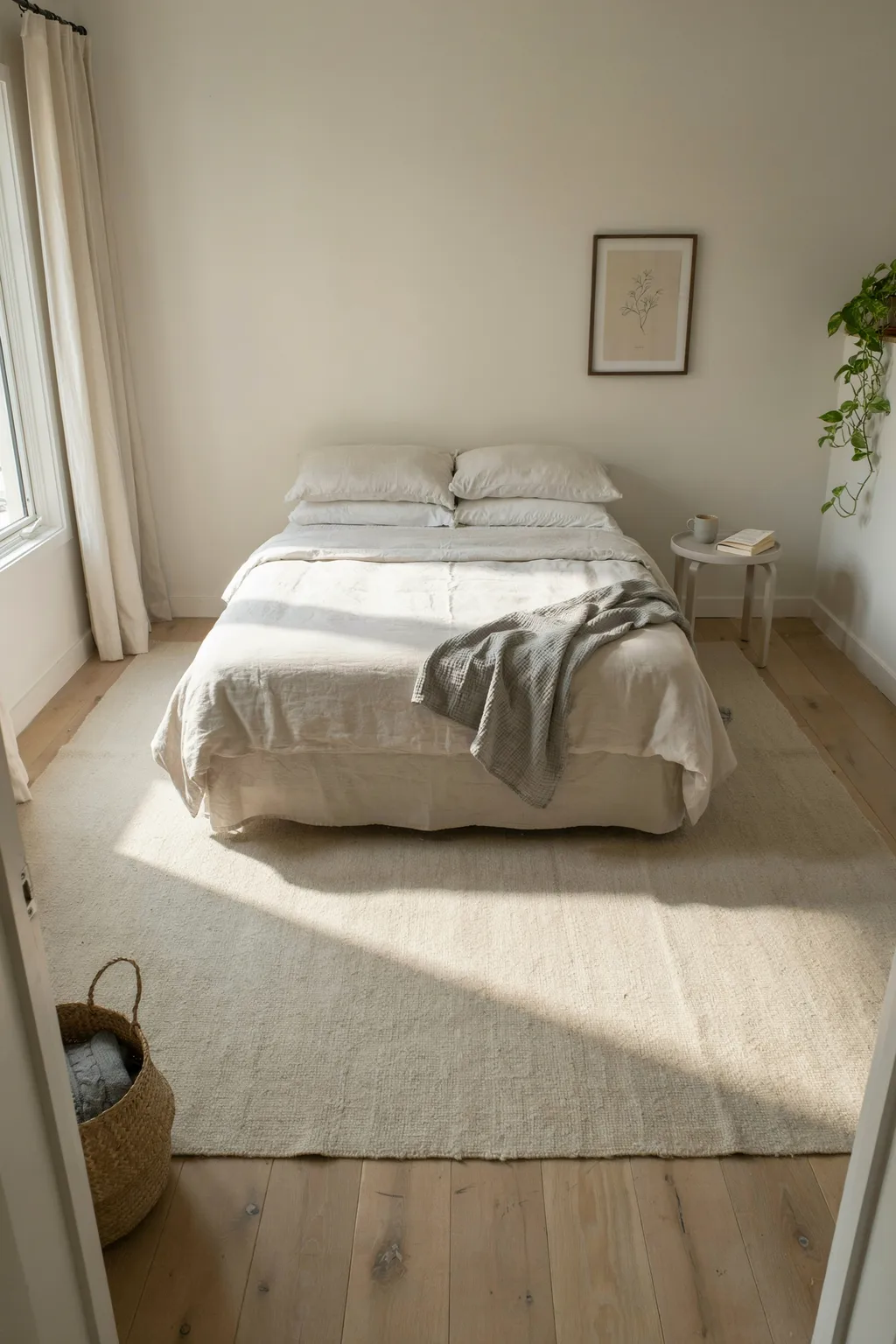 The Right Rug Size for a Small Bedroom