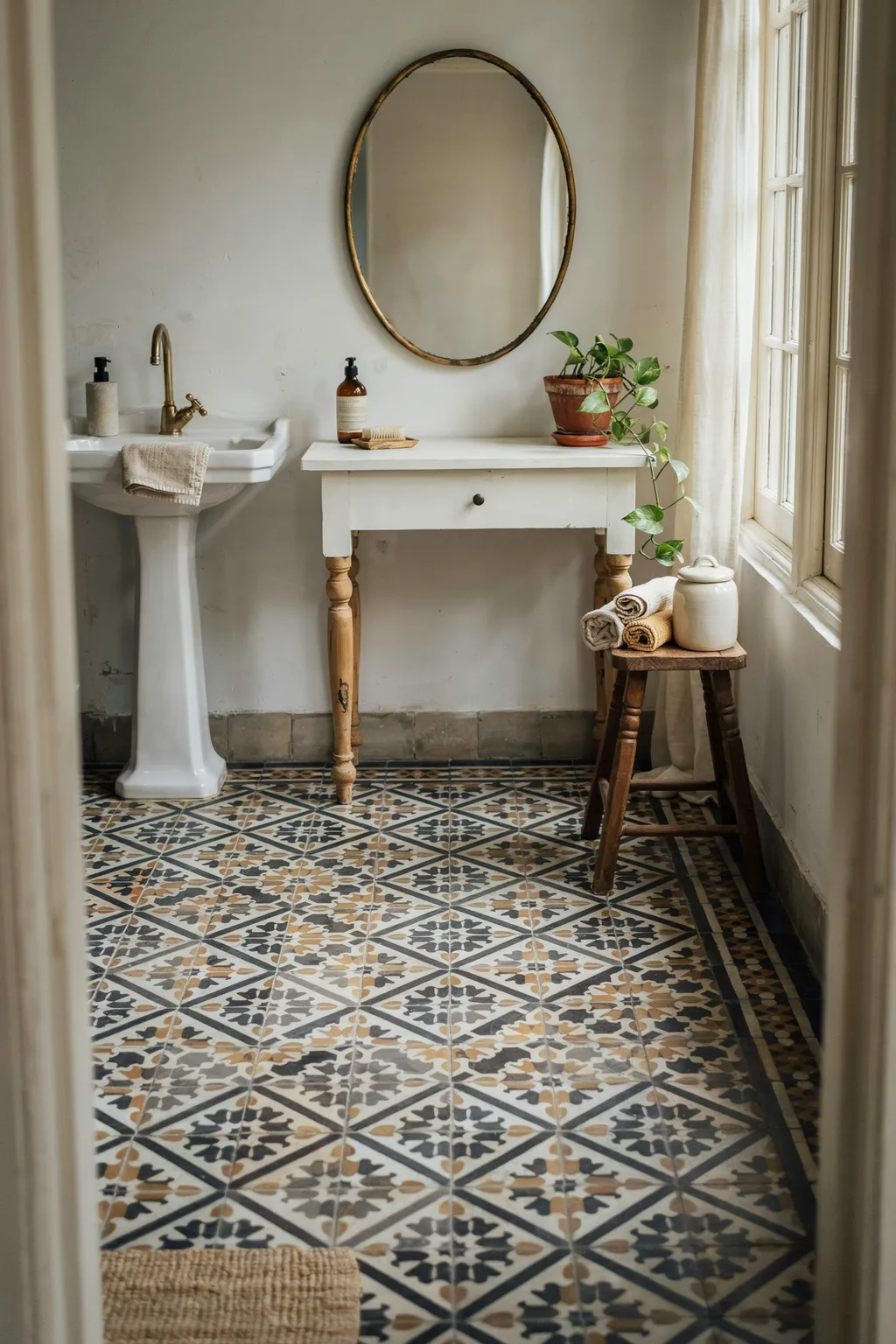Moroccan Floor With Vintage Soul