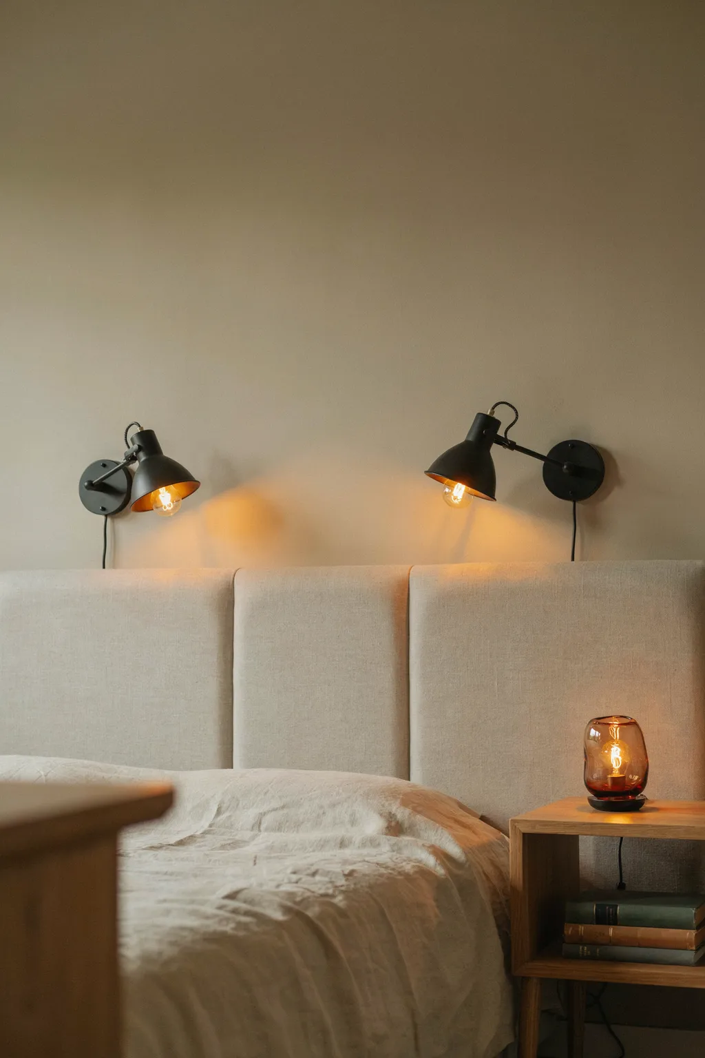 Wall Sconces and Table Lamp Bedside Combo