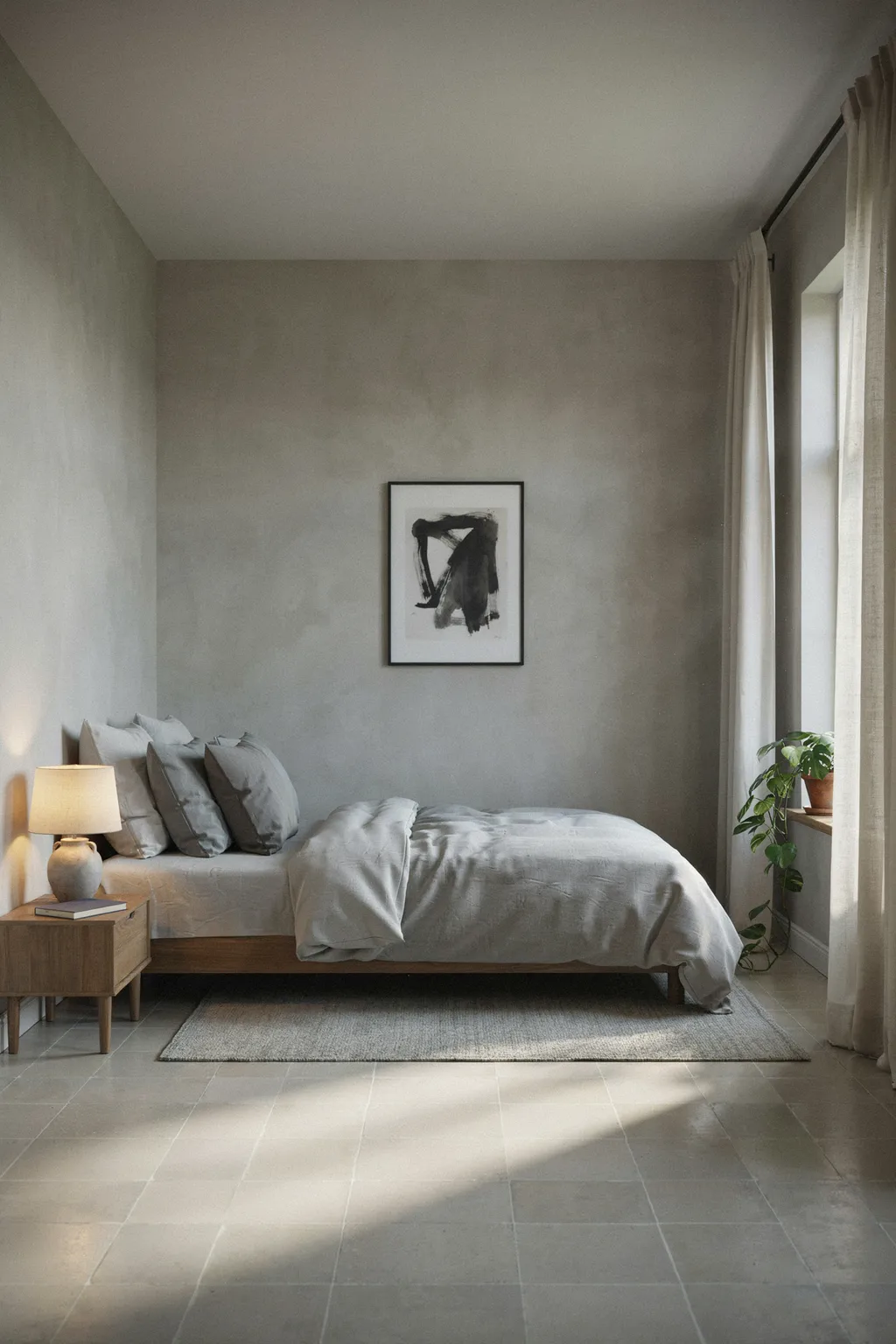 Layered Grey Tones for a Calm Bedroom