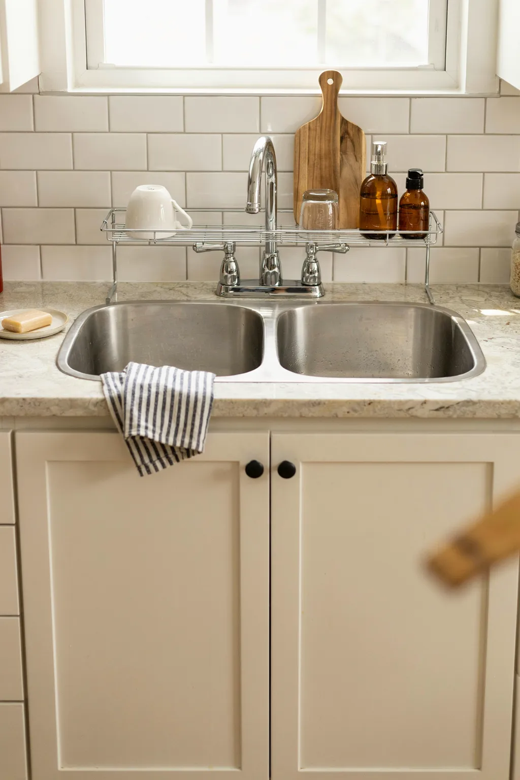 Double Stainless Drop-In Sink Over-Sink Drying Rack