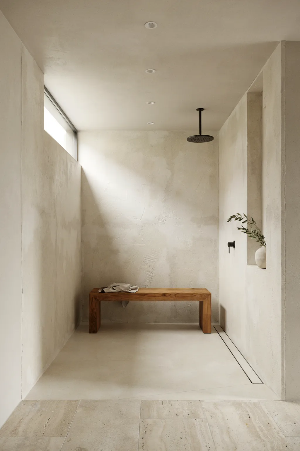 Limewashed Wet Room, Pure Calm