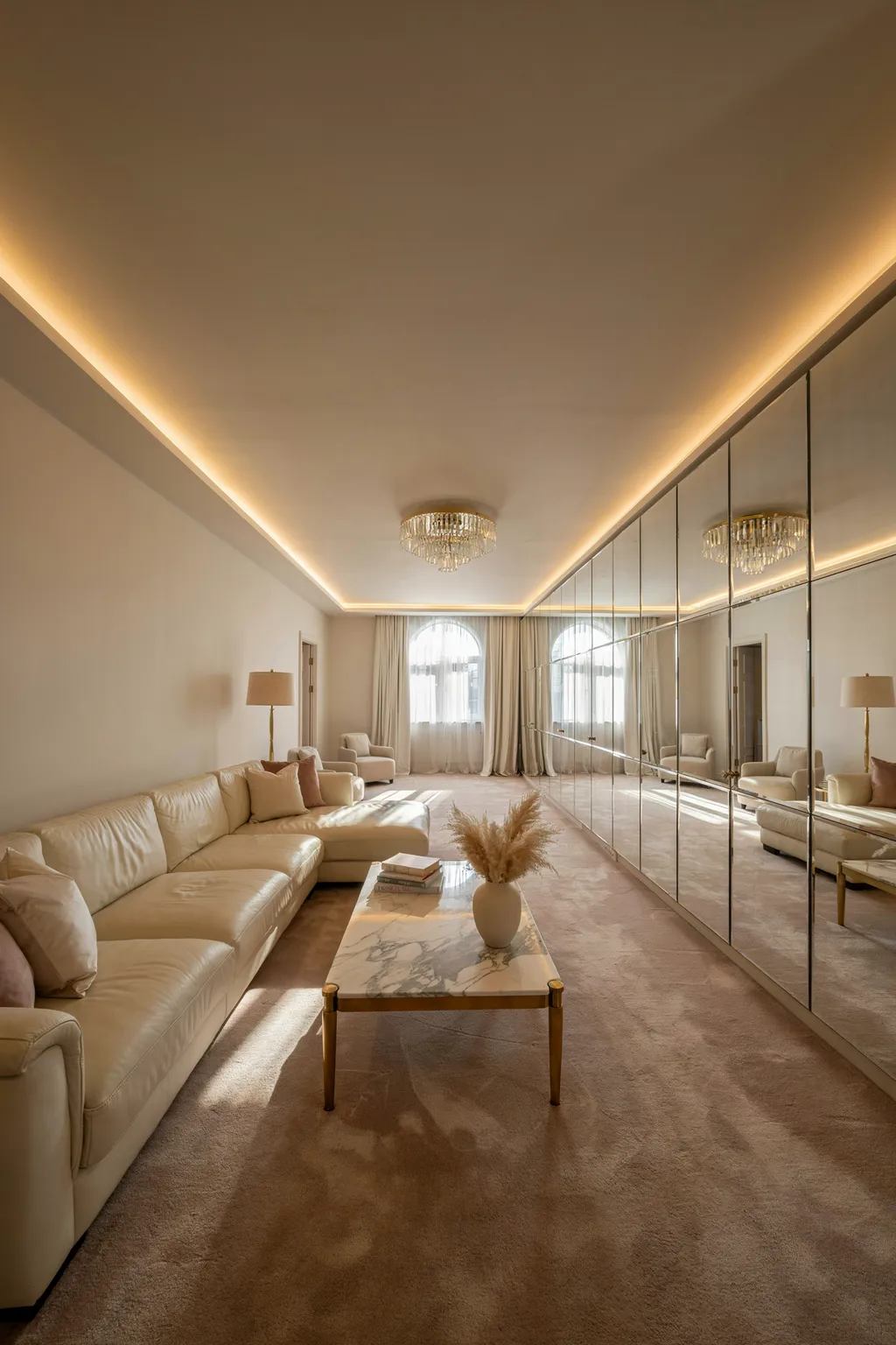 Mirror Wall to Double the Width
