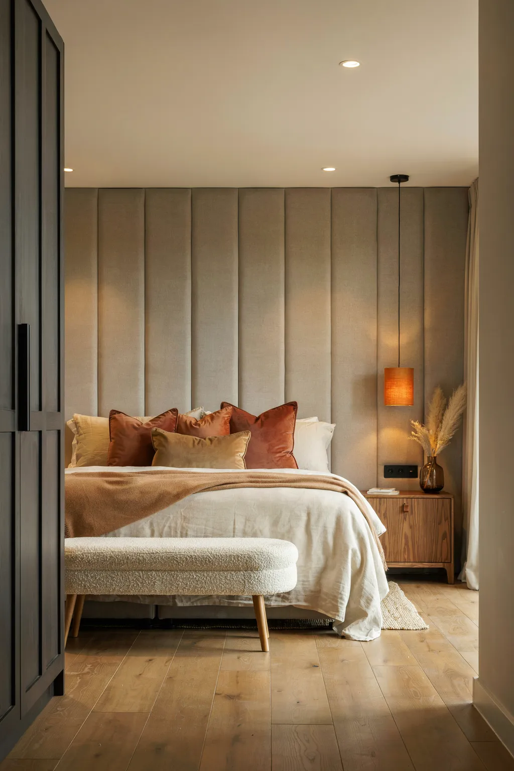 Recessed Downlights Spotlighting Headboard Wall