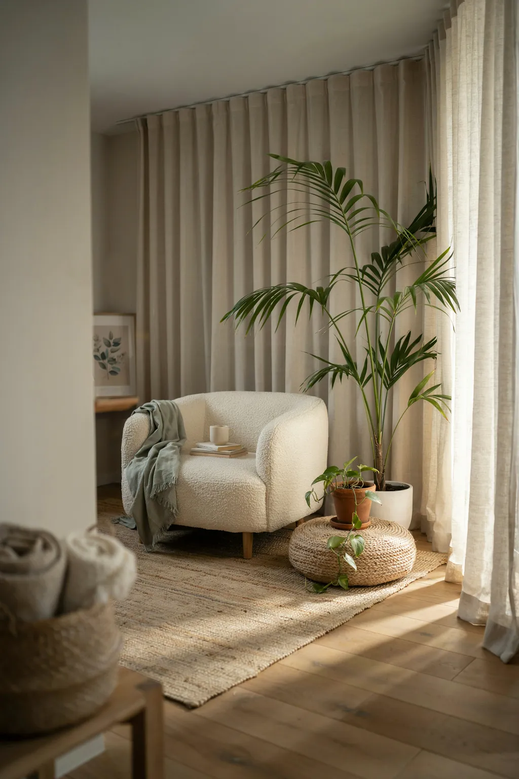 Style Curtains With Plants and Texture