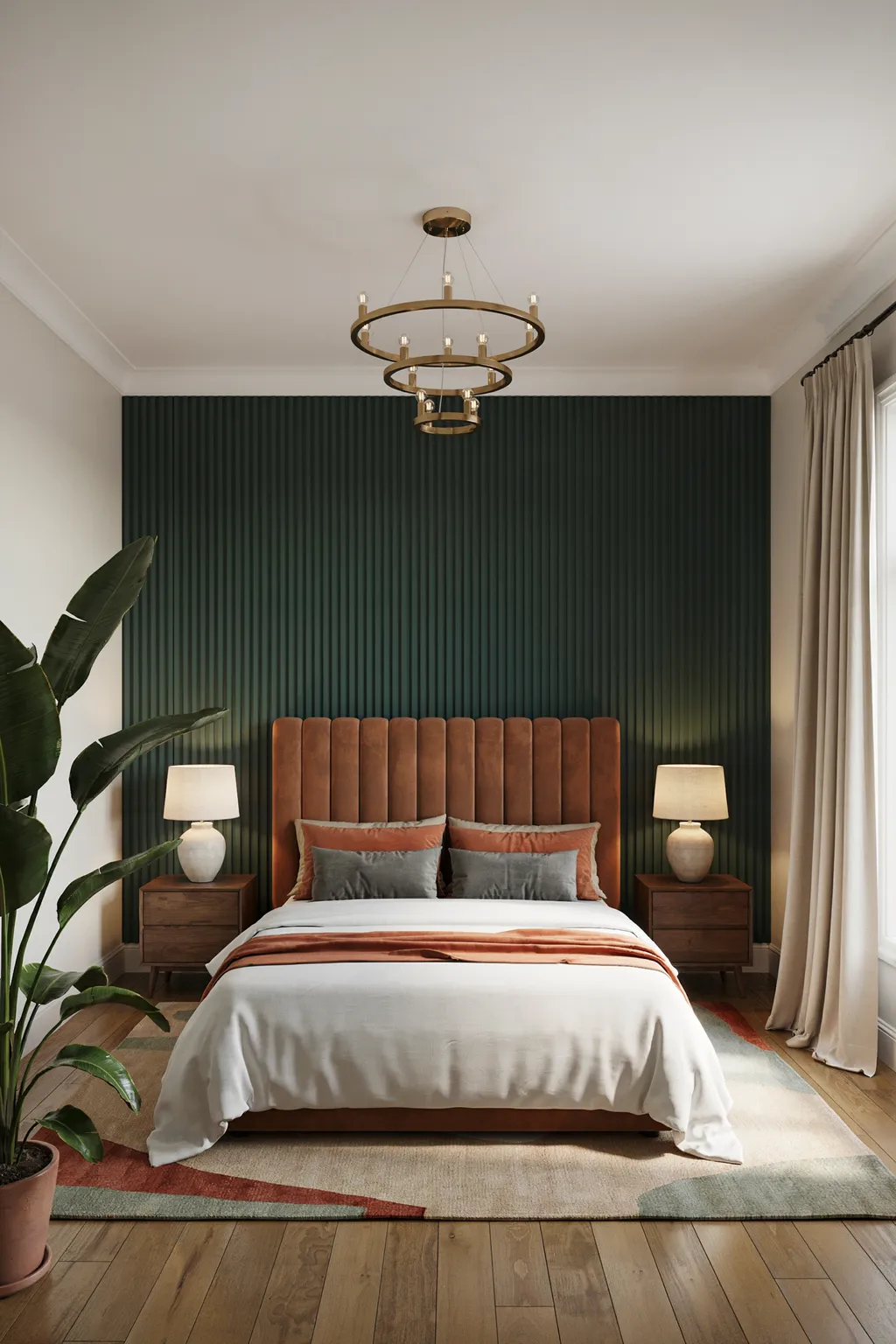 Statement Chandelier for Bold Bedroom Style