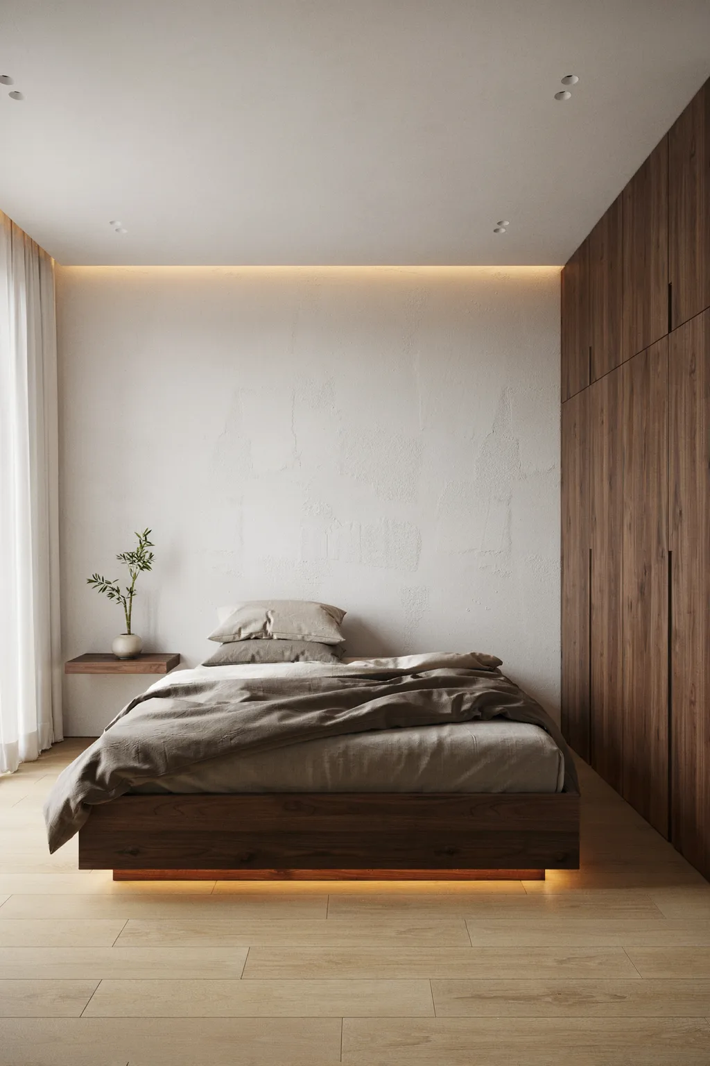 Japanese Minimalist LED Bedroom Lighting