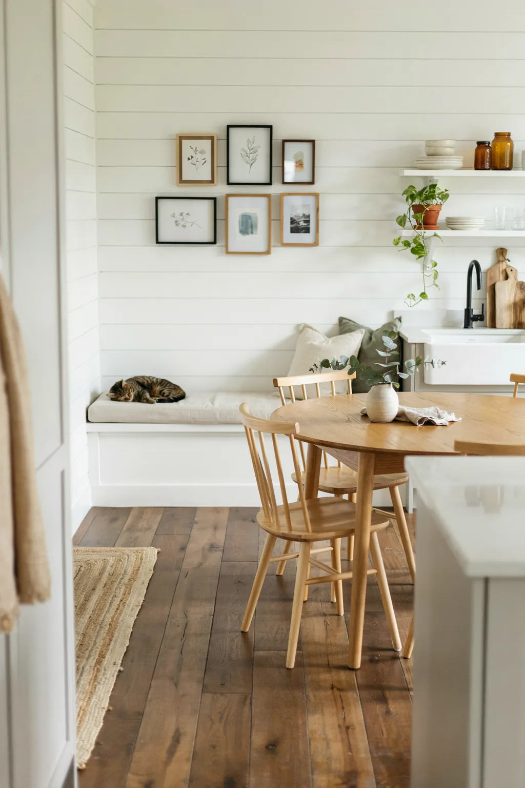 Airy Shiplap Breakfast Nook