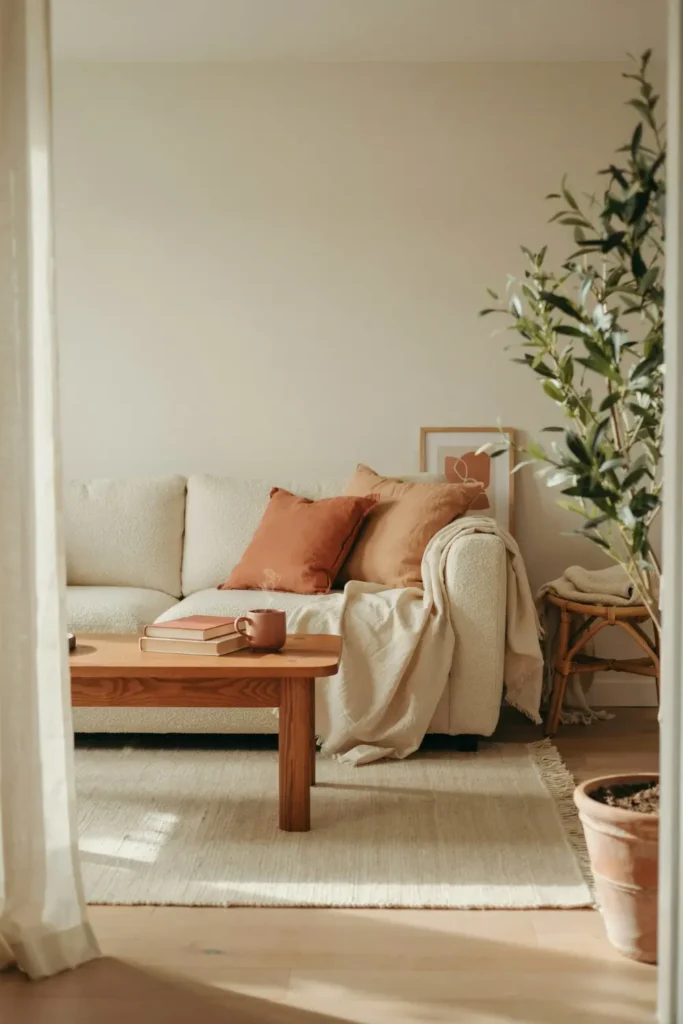 small cozy color palette to three shades max
