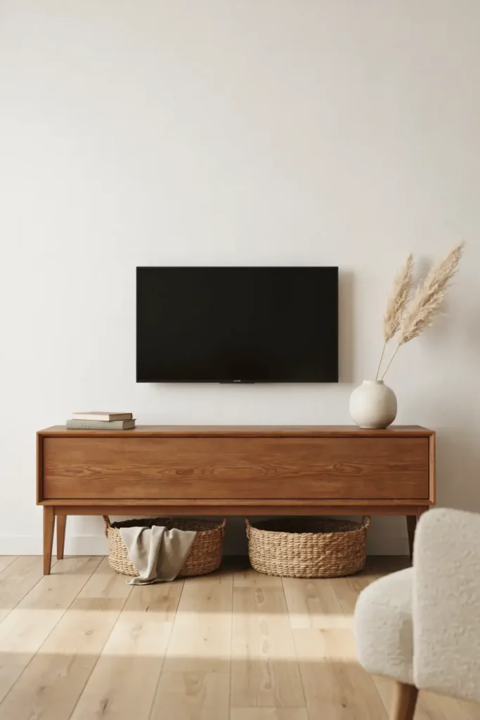 tv on the wall to free up floor space