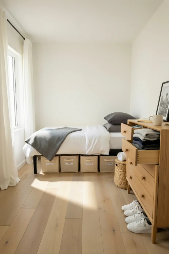Under-bed storage zones