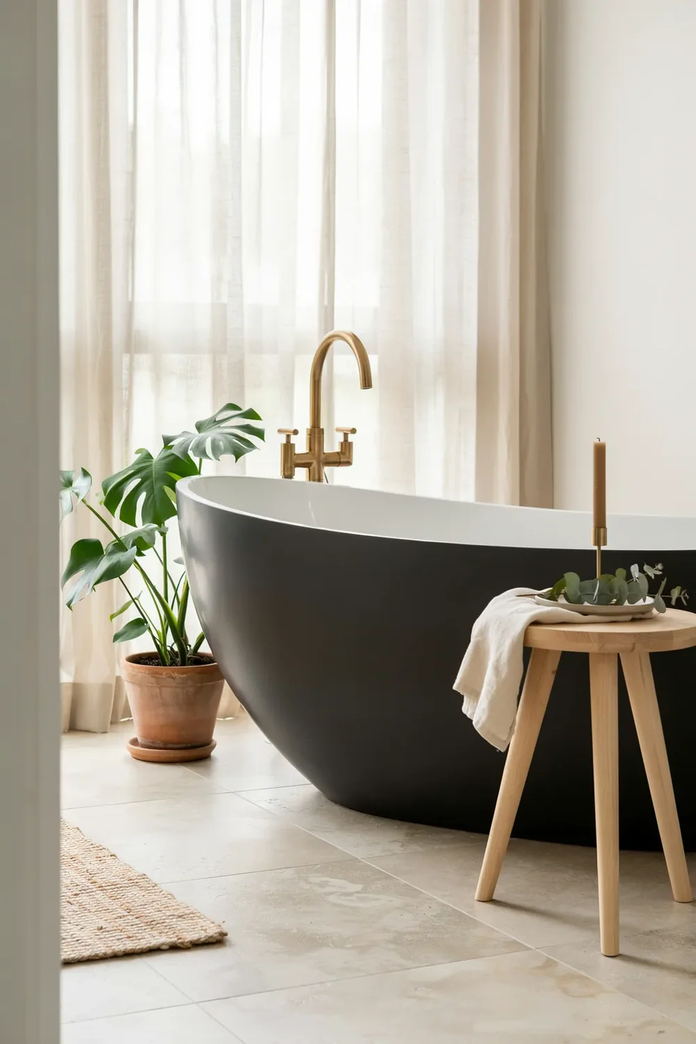 Add a Freestanding Black Tub