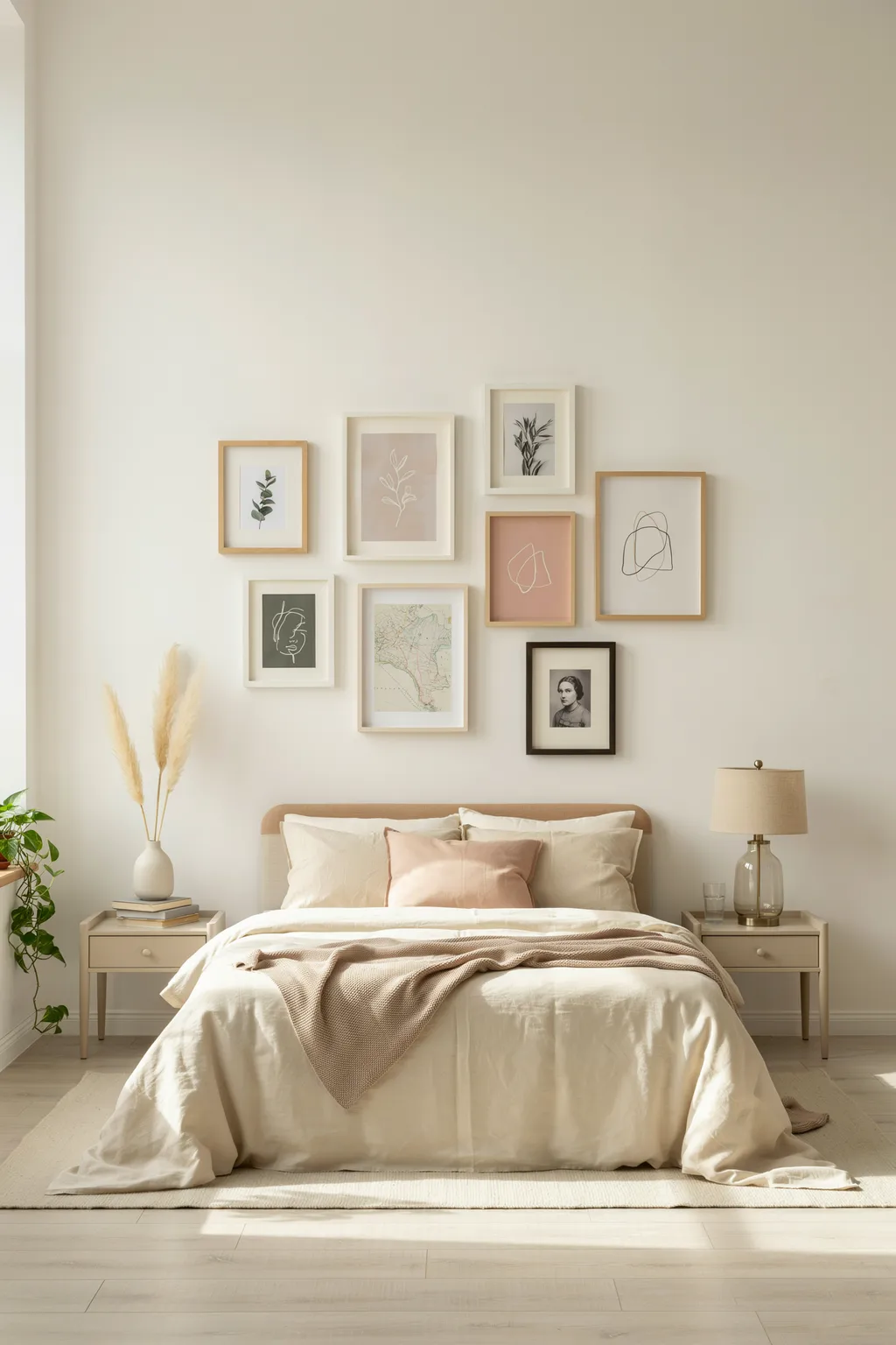 Build a Gallery Wall in Pink and Cream Frames
