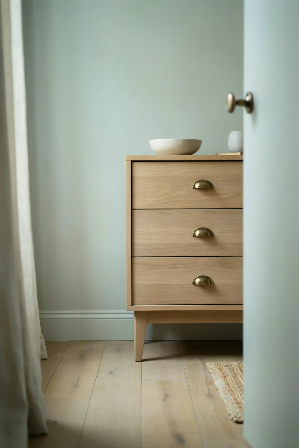 Choose Light Wood and Leggy Frames to Keep It Airy