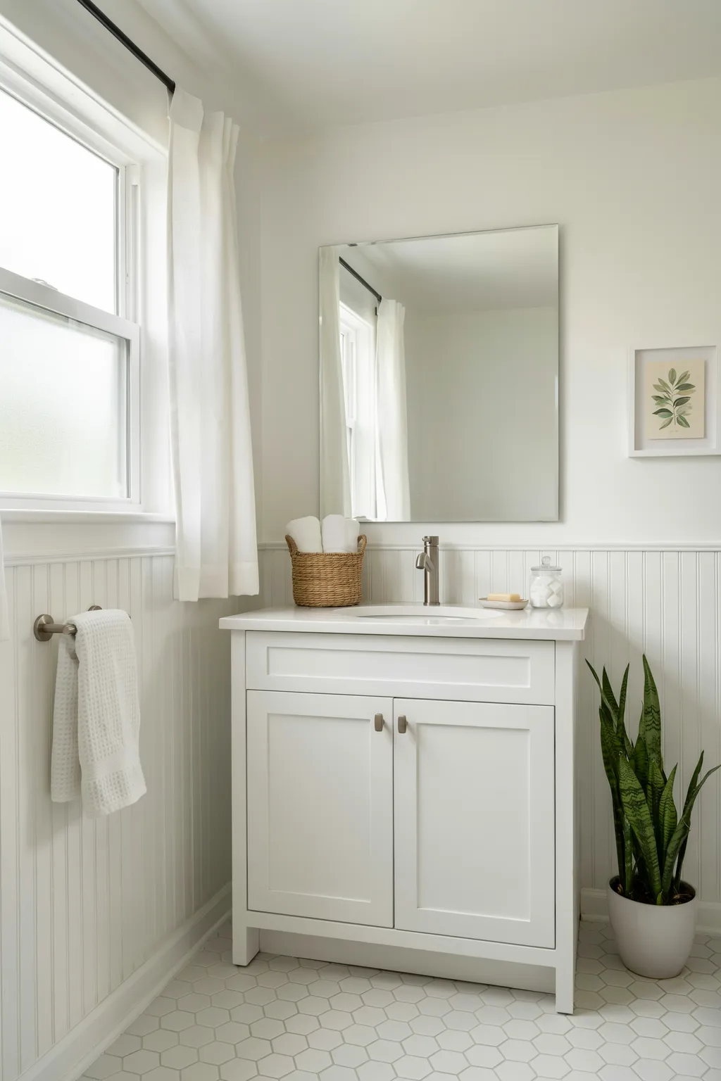 Classic Beadboard in a Bathroom