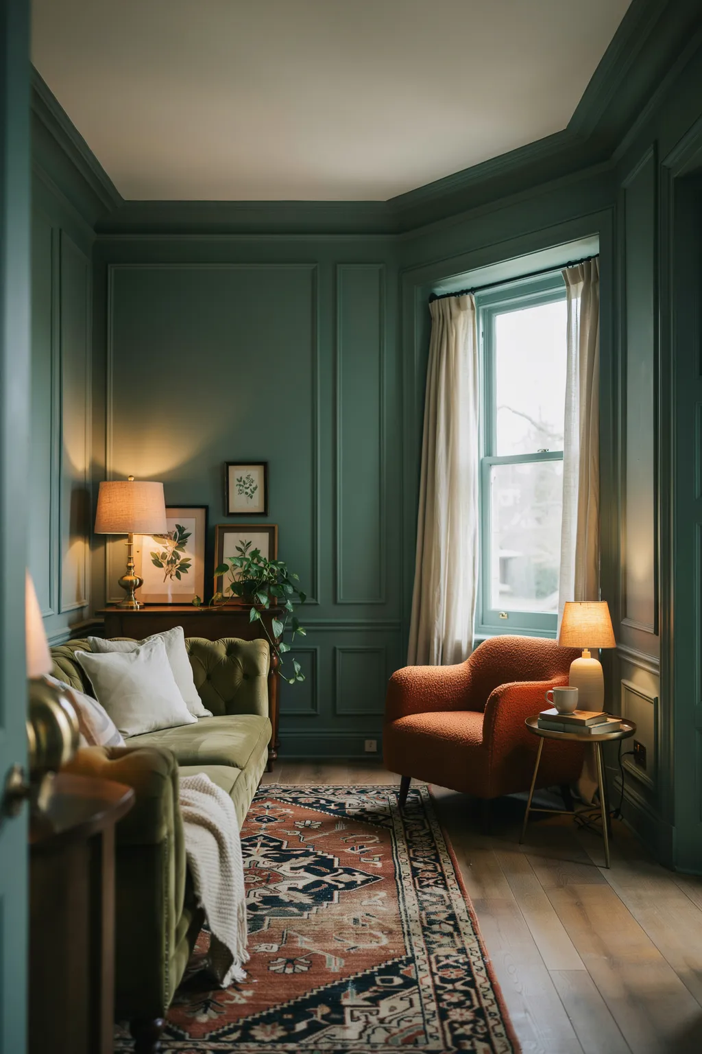 Deep Moody Paneling for a Dark Room