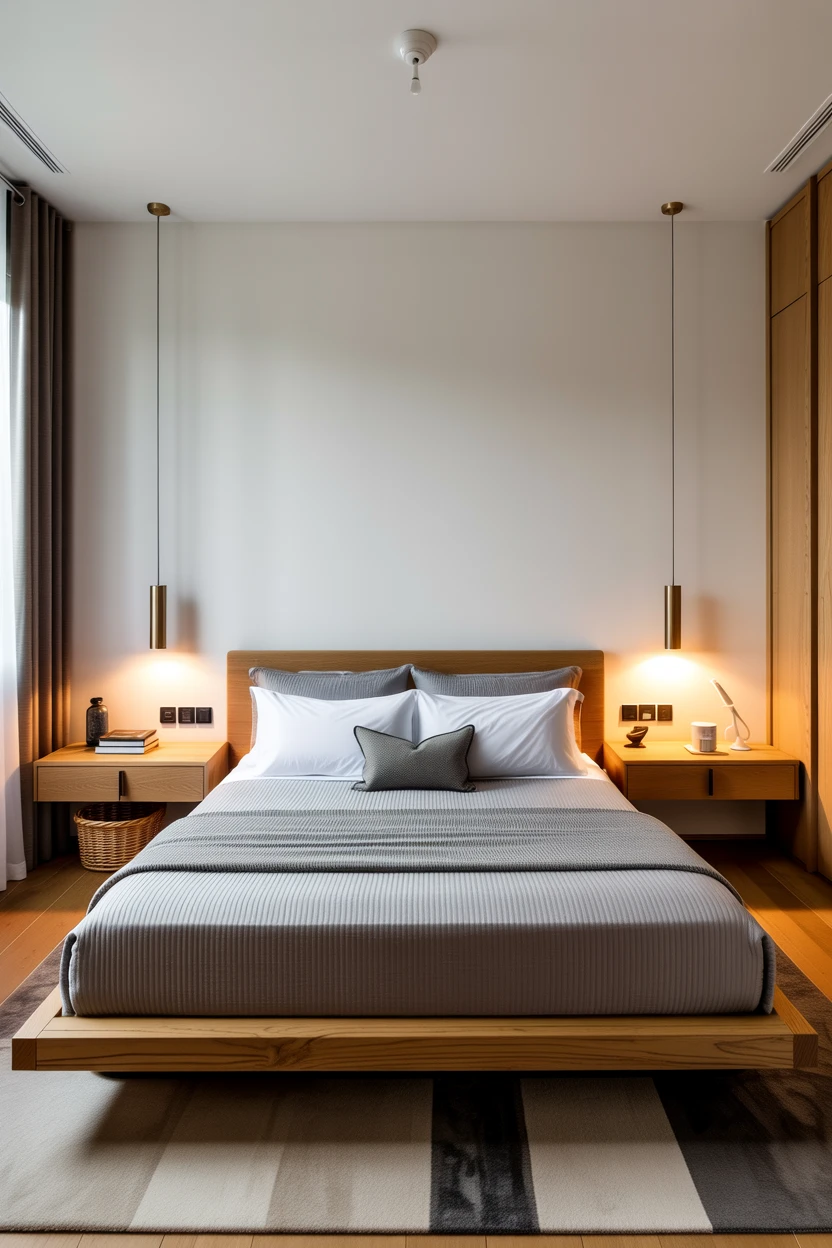 float the nightstands to open the floor