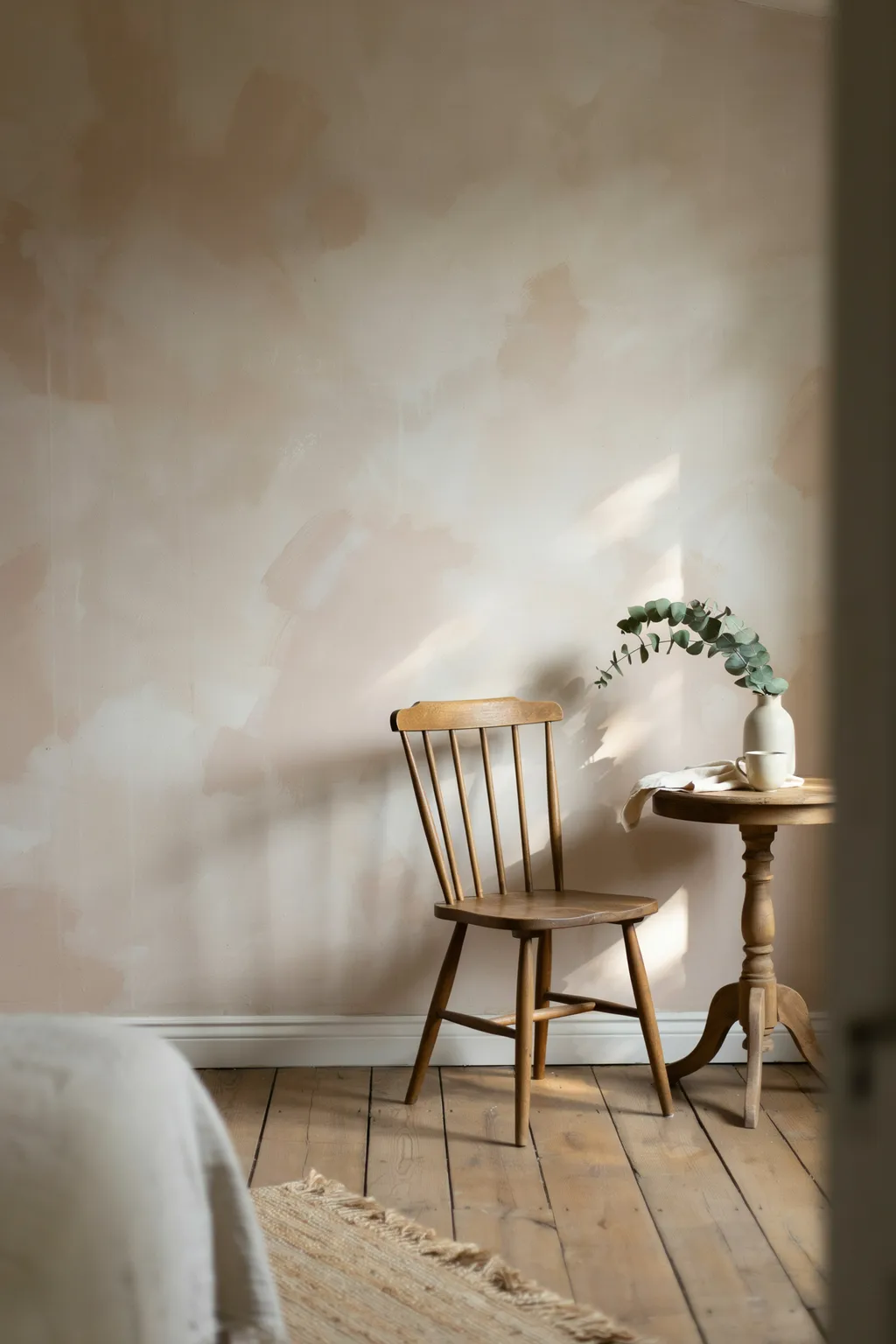 Give the Walls a Limewash Finish Instead of Flat Paint