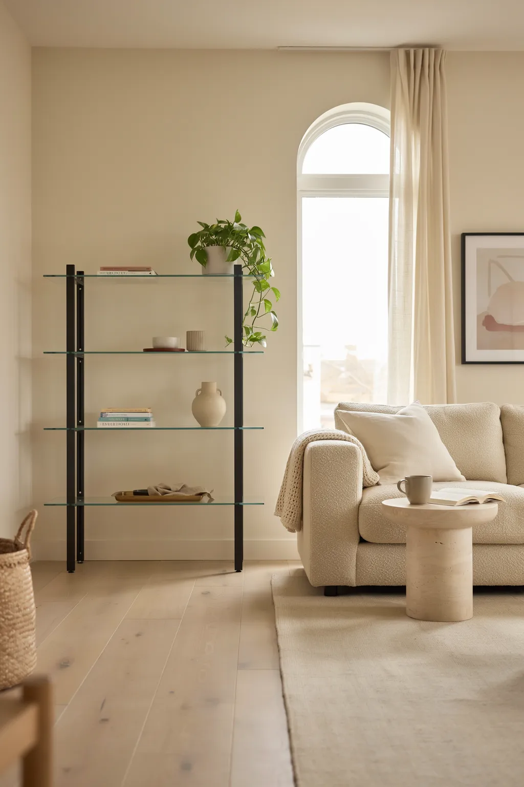 Glass and Open Shelving for a Lighter Look