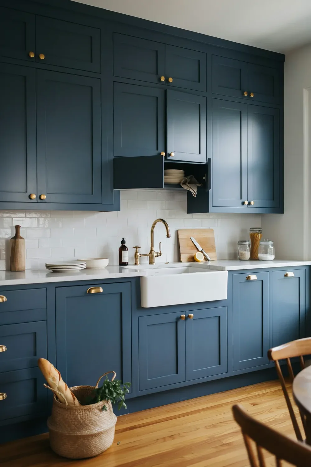 Navy Shaker Cabinets, Matte or Gloss