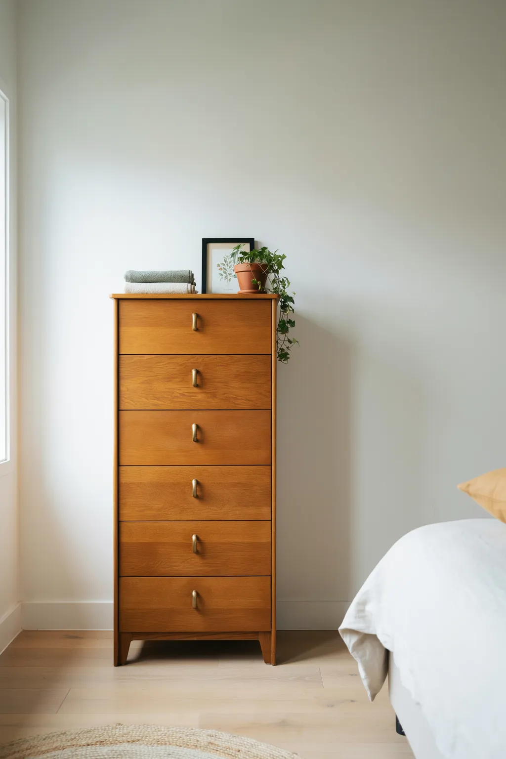 small bedroom dresser ideas - Go Vertical With a Tall, Narrow Chest