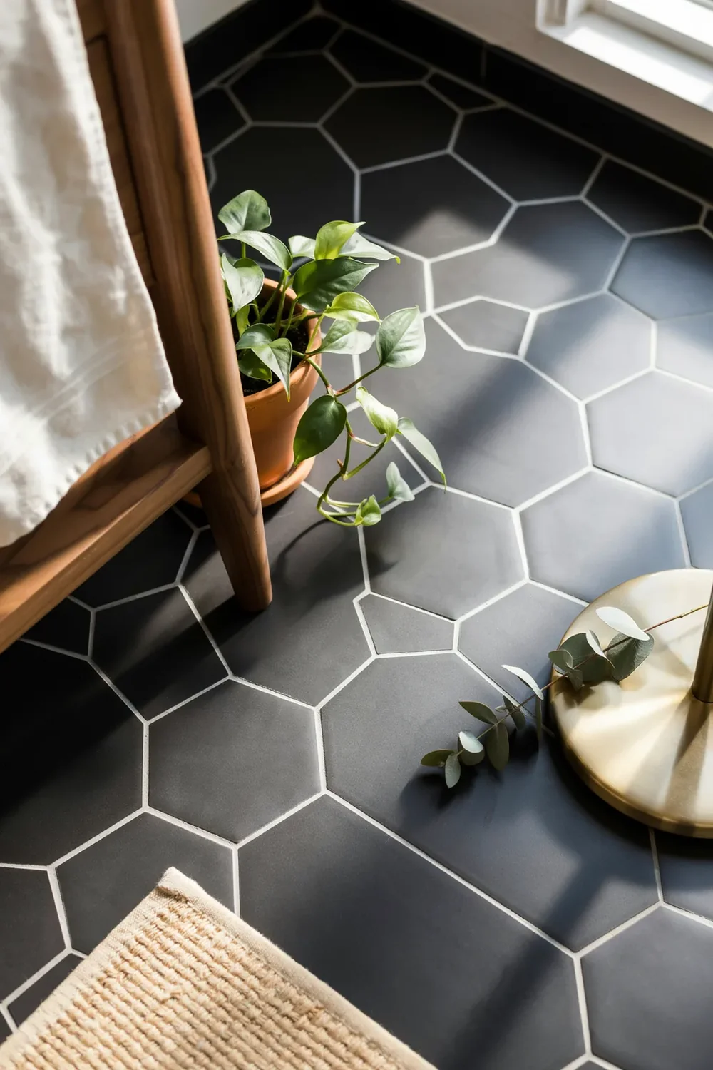Ground It With Black Hex or Penny Floor Tile