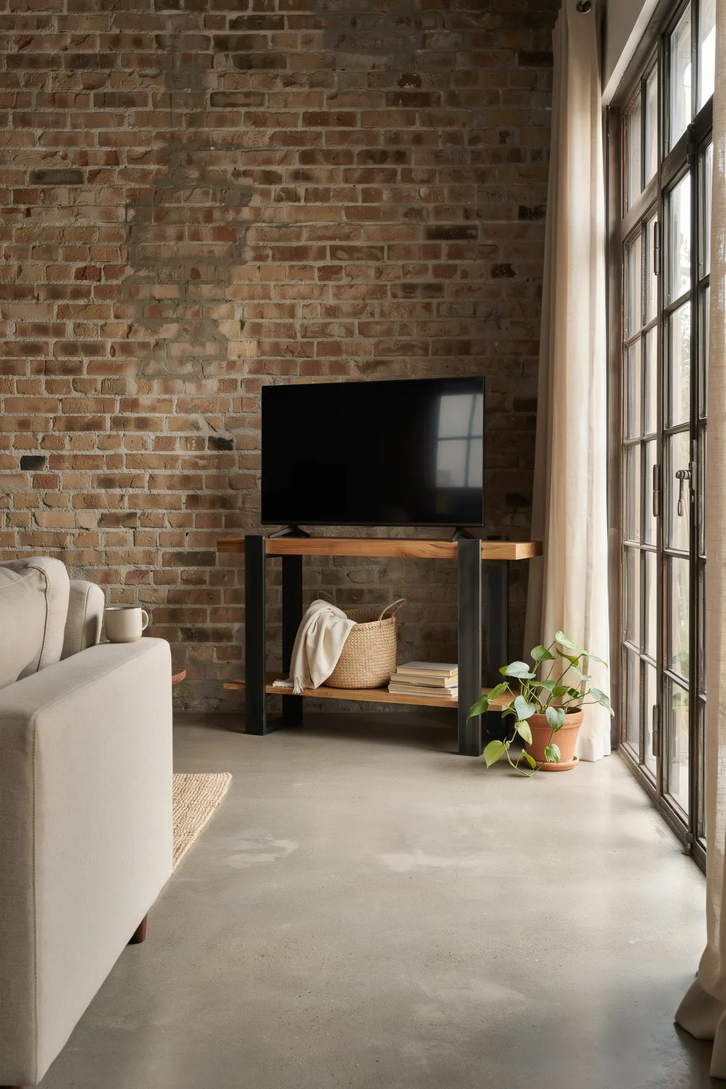 Industrial Metal and Wood Stands