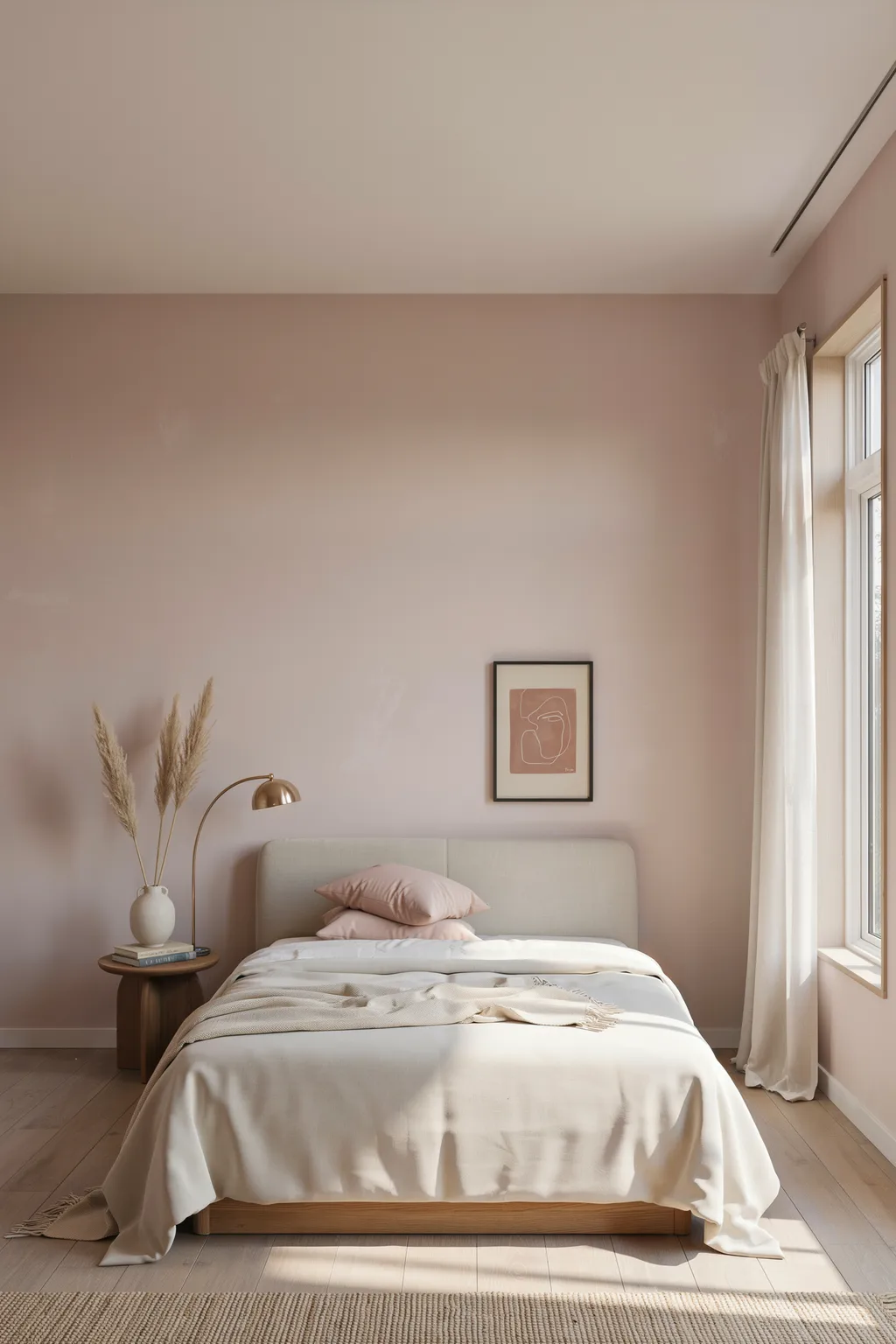 Keep a Neutral Bedding Base So Pink Reads Grown-Up