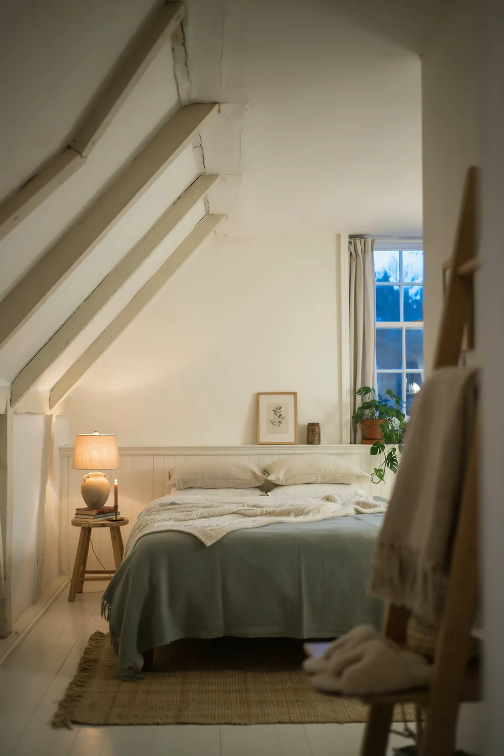 Lean Into a Sloped Ceiling Instead of Fighting It