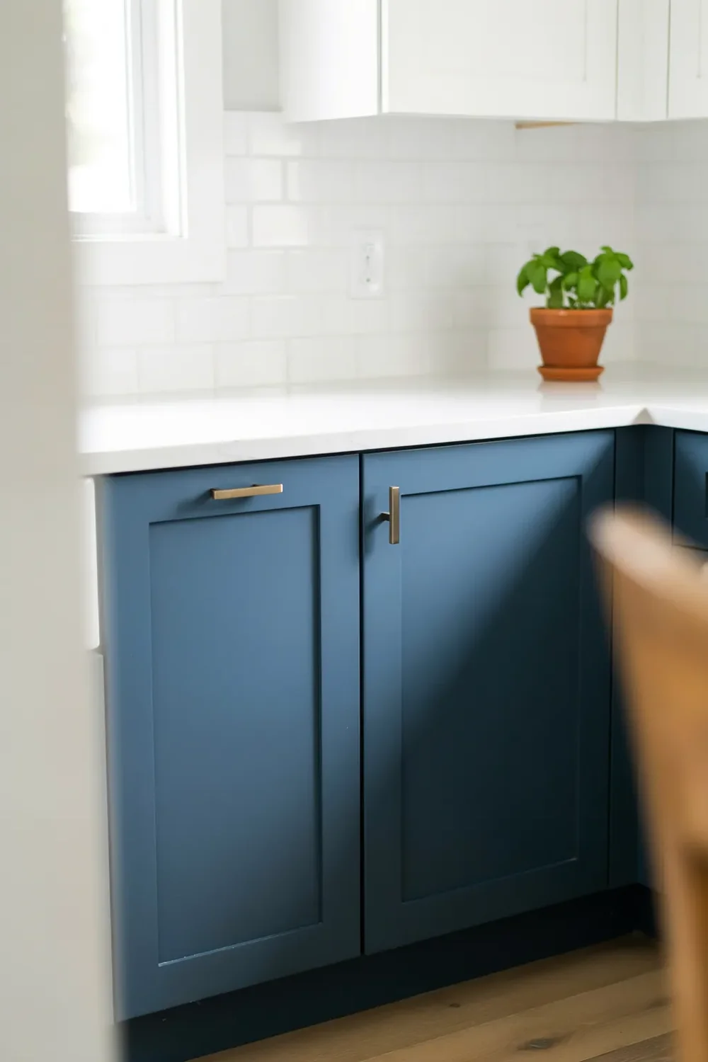 Best Counters for Blue Cabinets