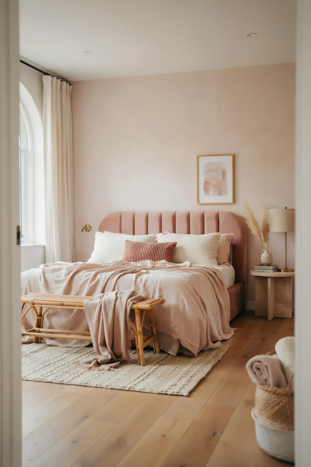 Mix Pink Textures: Bouclรฉ, Velvet, Linen