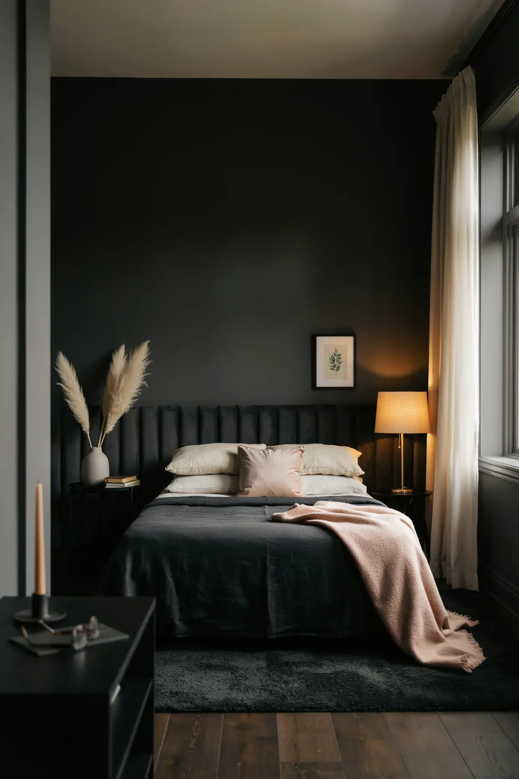 Pair Black With Blush or Warm Cream