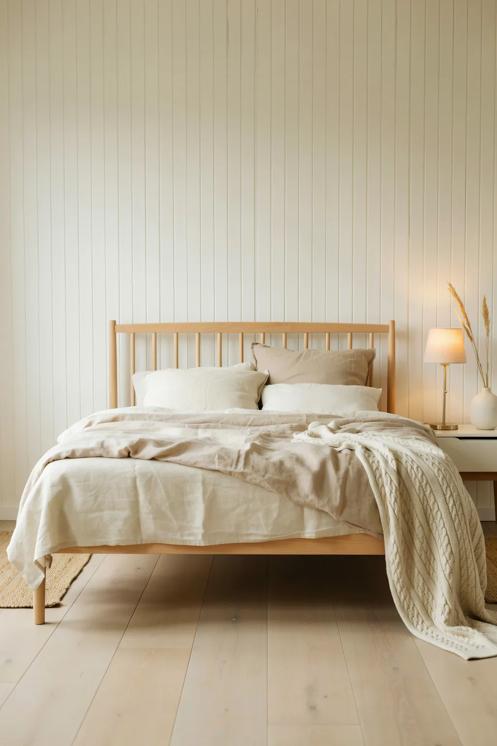 Panel One Wall in Warm White Beadboard or Shiplap