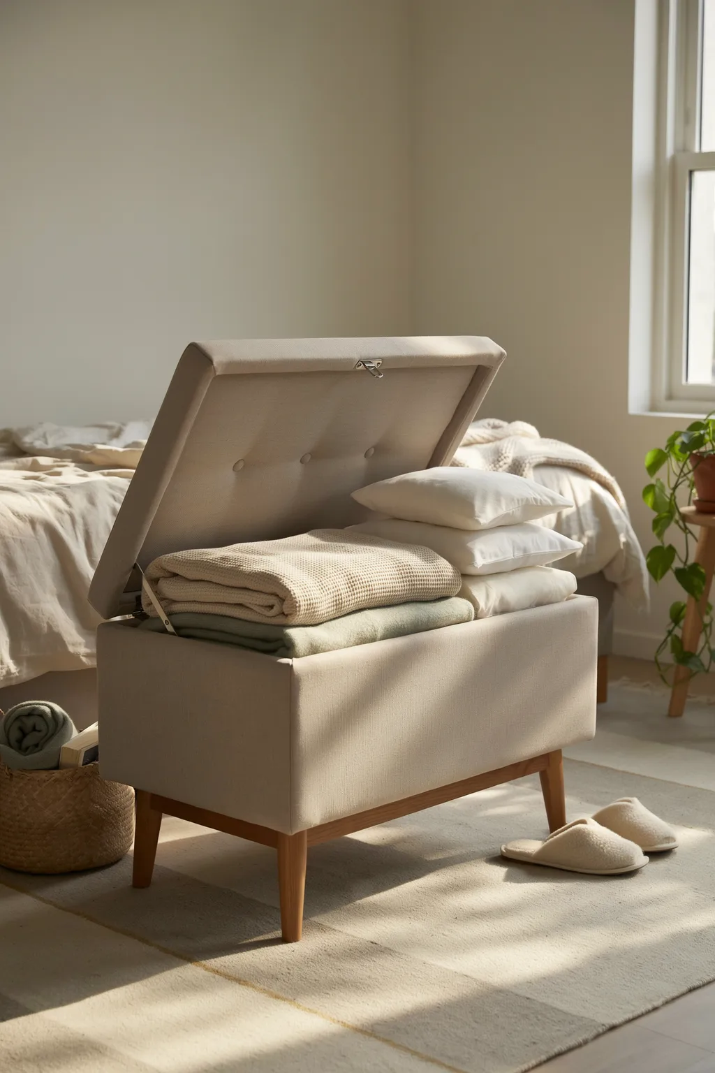 Park a Storage Bench at the Foot of the Bed