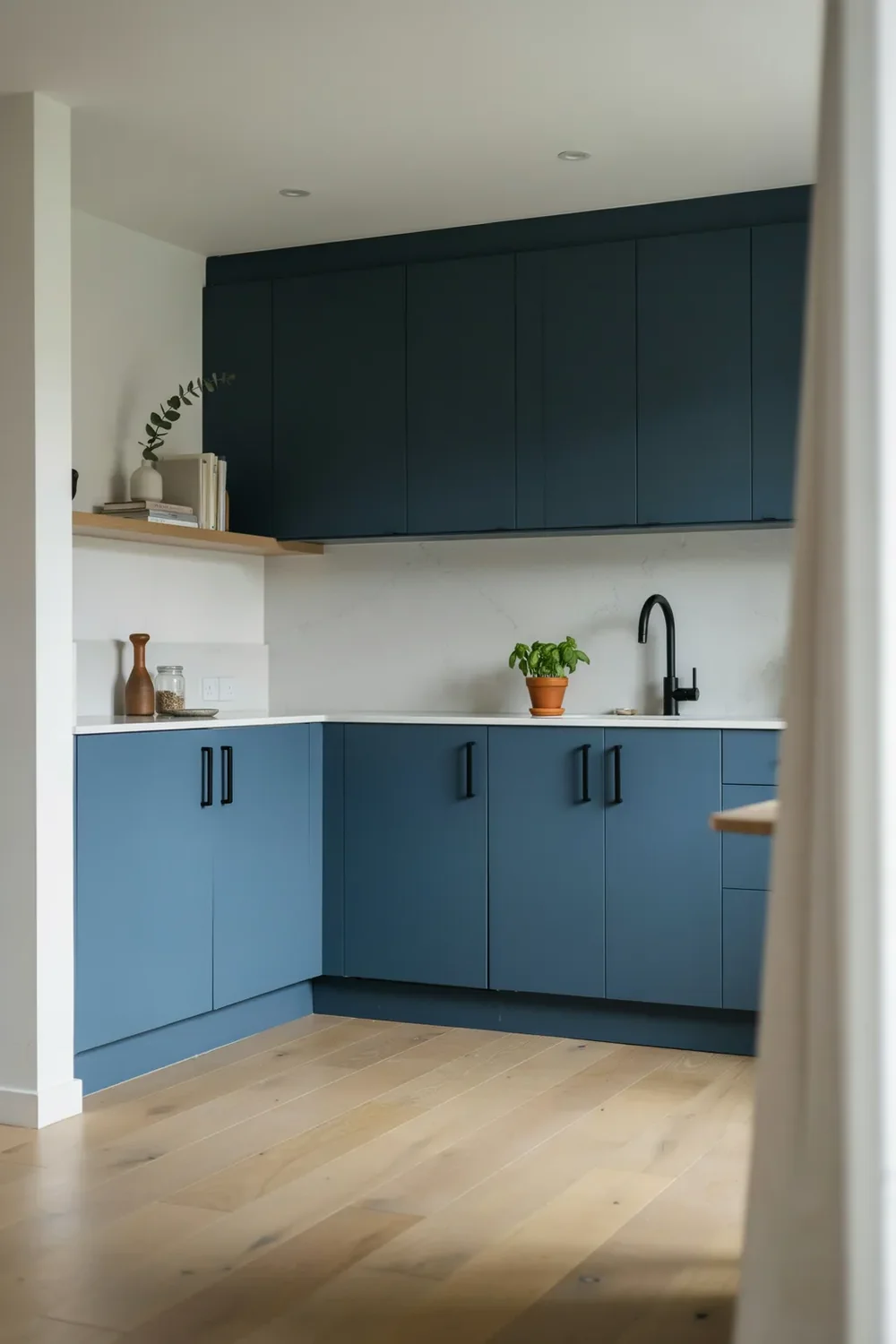 Why Matte Blue Cabinets Work