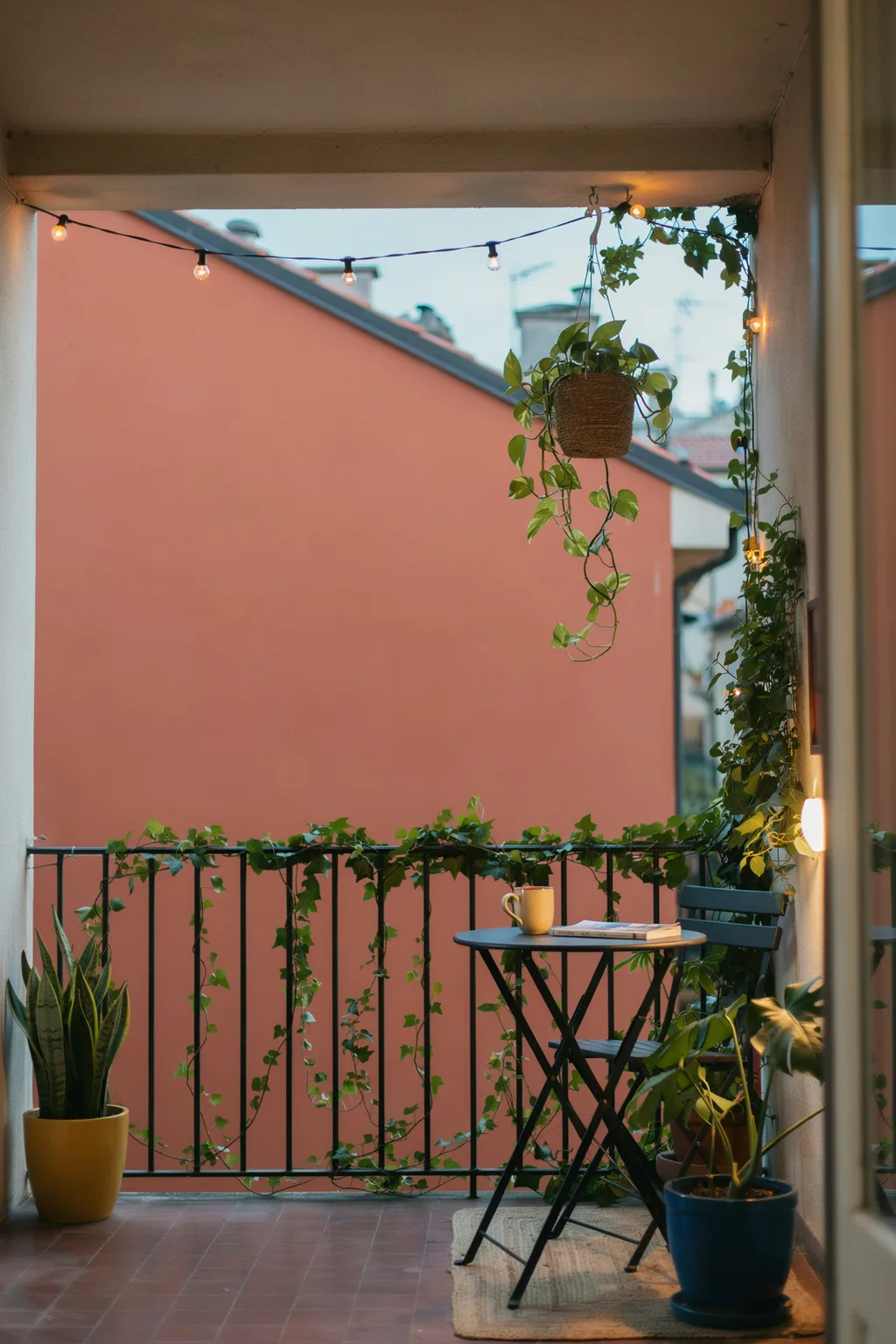 small balcony ideas - Tiny Balcony Turned Leafy Green Retreat