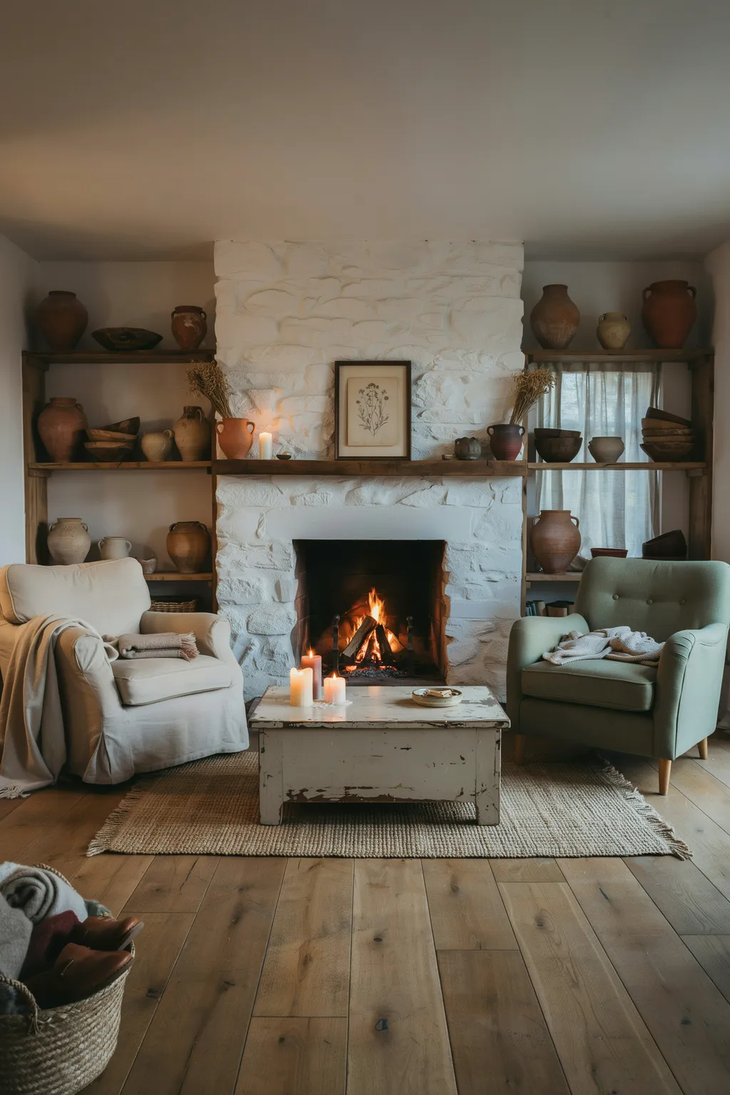 Fill Open Shelves With Handmade Pottery